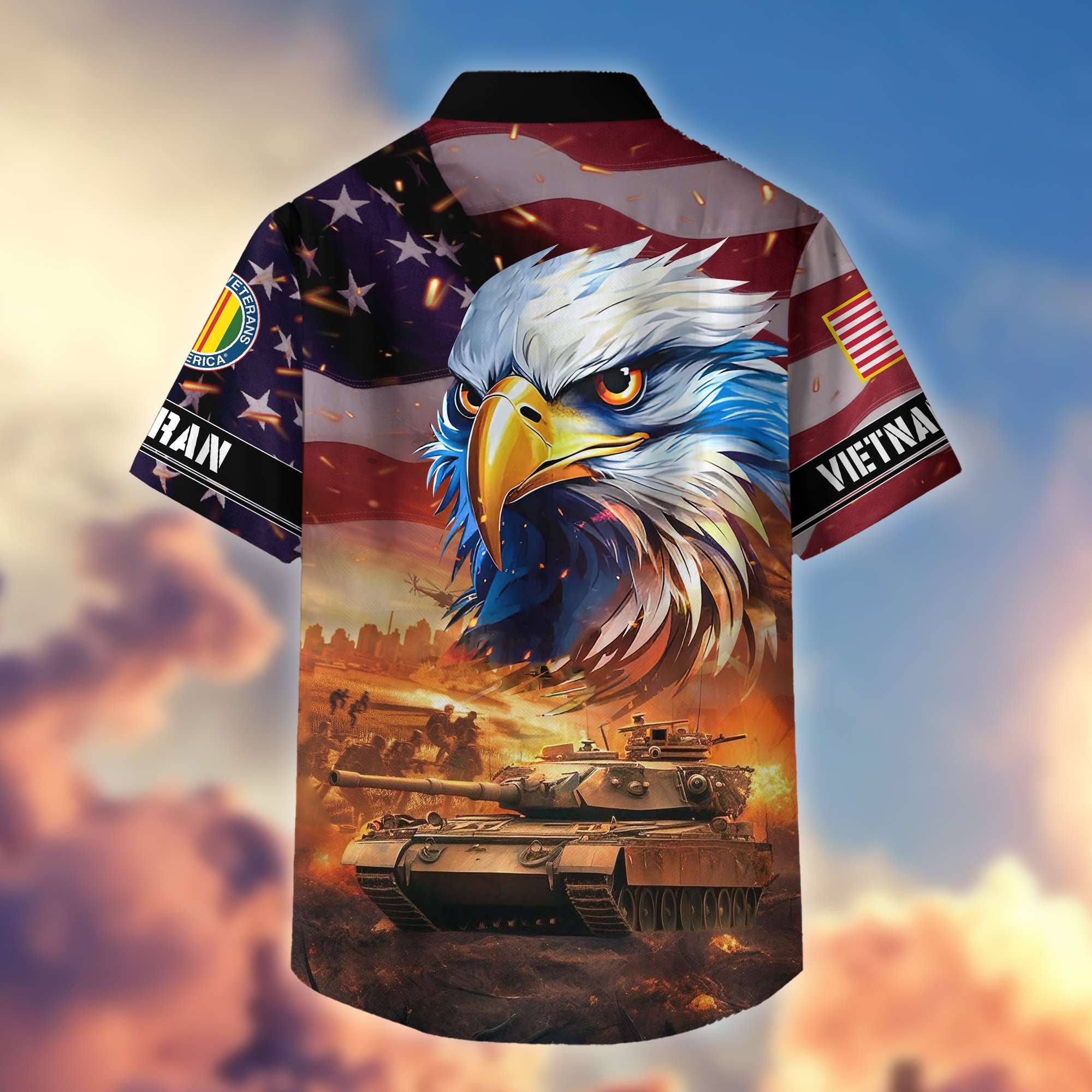 Premium Honoring All Who Served US Veterans Hawaiian Shirt
