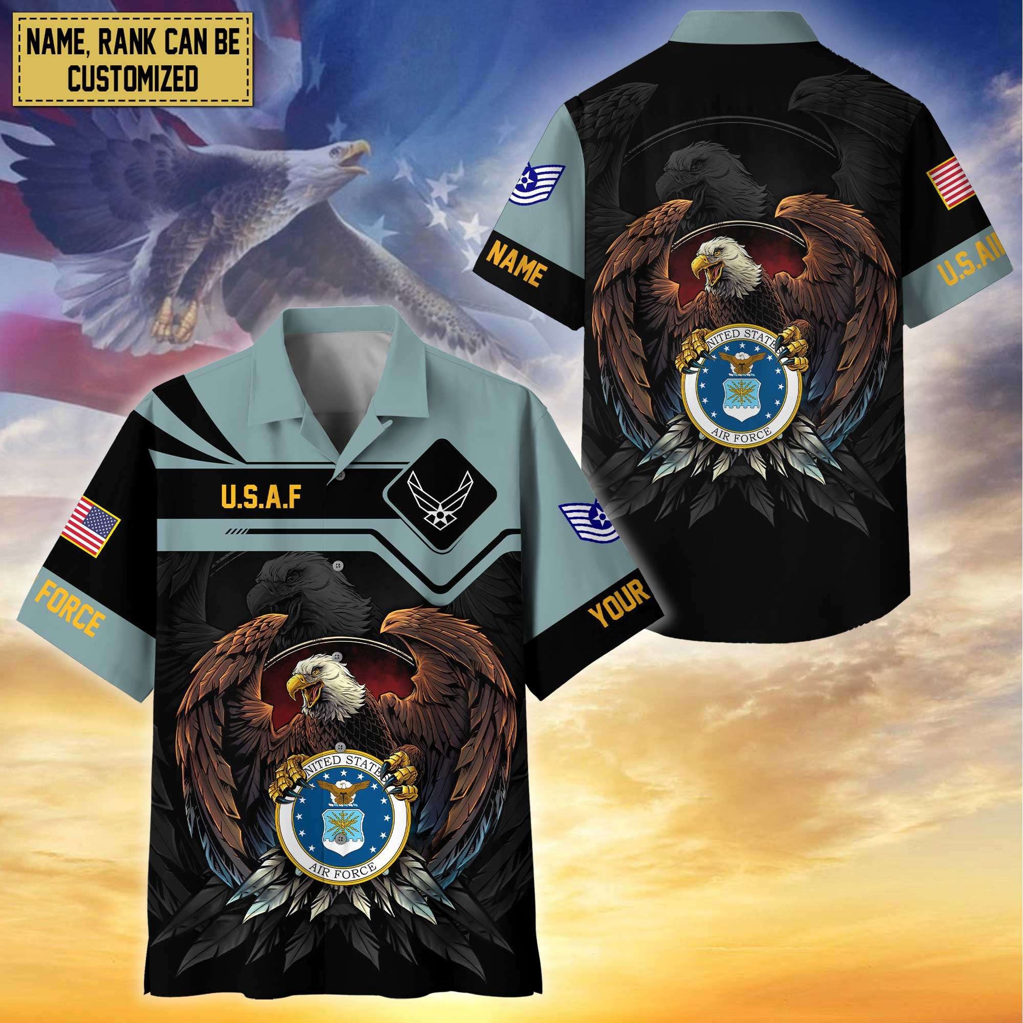 Premium Personalized Proudly Served US Veterans Hawaiian Shirt