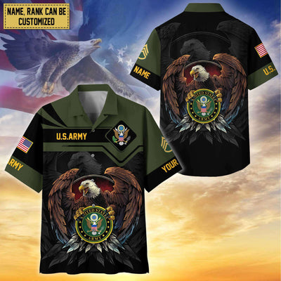 Premium Personalized Proudly Served US Veterans Hawaiian Shirt