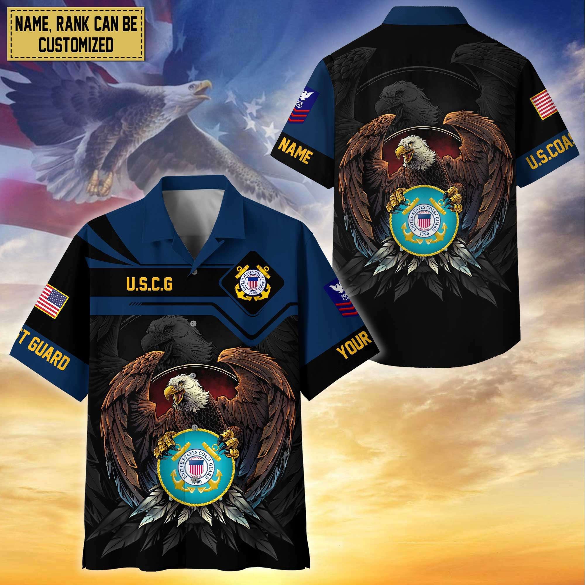 Premium Personalized Proudly Served US Veterans Hawaiian Shirt