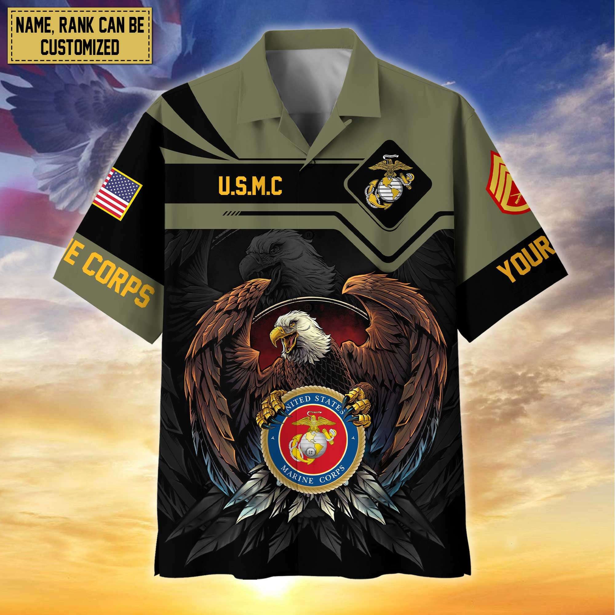 Premium Personalized Proudly Served US Veterans Hawaiian Shirt