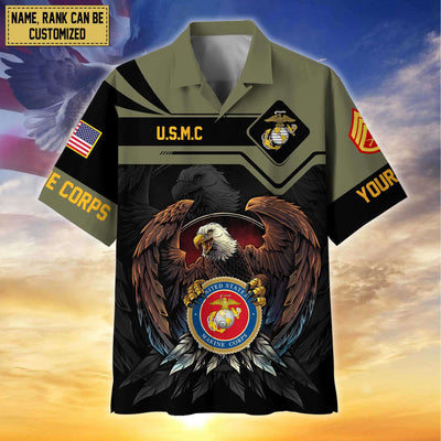 Premium Personalized Proudly Served US Veterans Hawaiian Shirt