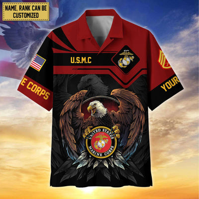 Premium Personalized Proudly Served US Veterans Hawaiian Shirt