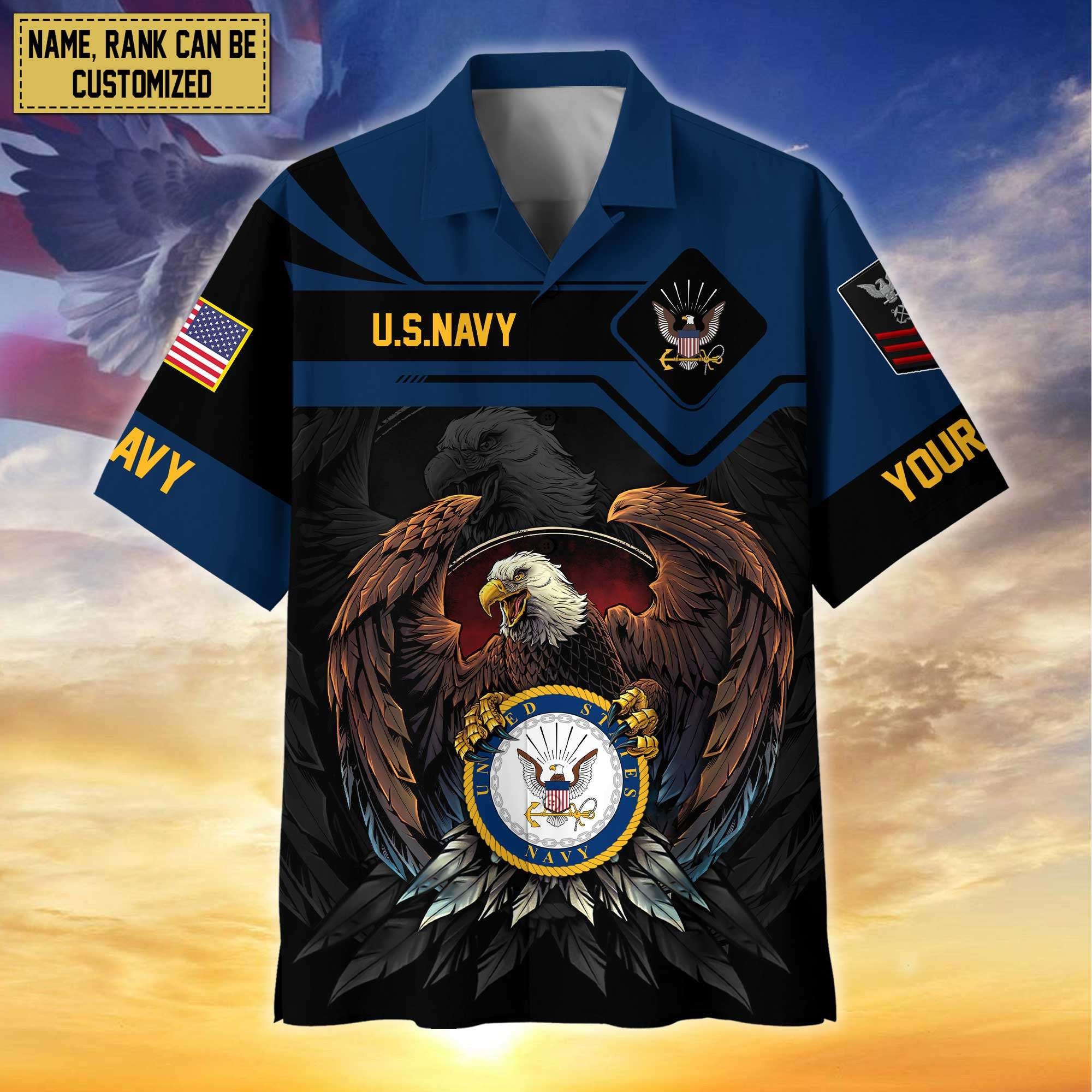 Premium Personalized Proudly Served US Veterans Hawaiian Shirt
