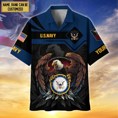 Premium Personalized Proudly Served US Veterans Hawaiian Shirt