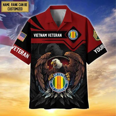 Premium Personalized Proudly Served US Veterans Hawaiian Shirt