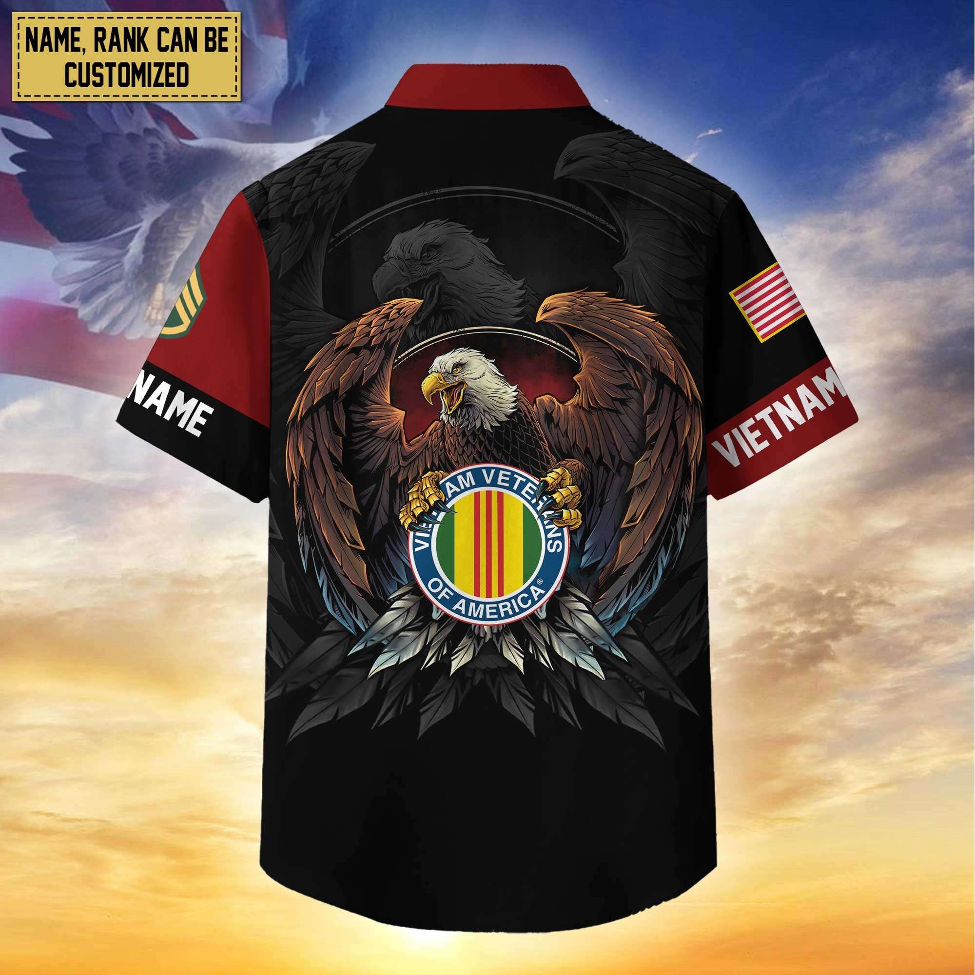 Premium Personalized Proudly Served US Veterans Hawaiian Shirt