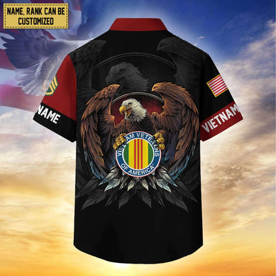 Premium Personalized Proudly Served US Veterans Hawaiian Shirt