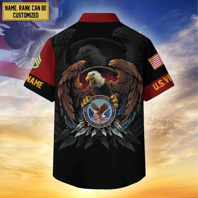 Premium Personalized Proudly Served US Veterans Hawaiian Shirt