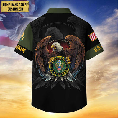 Premium Personalized Proudly Served US Veterans Hawaiian Shirt
