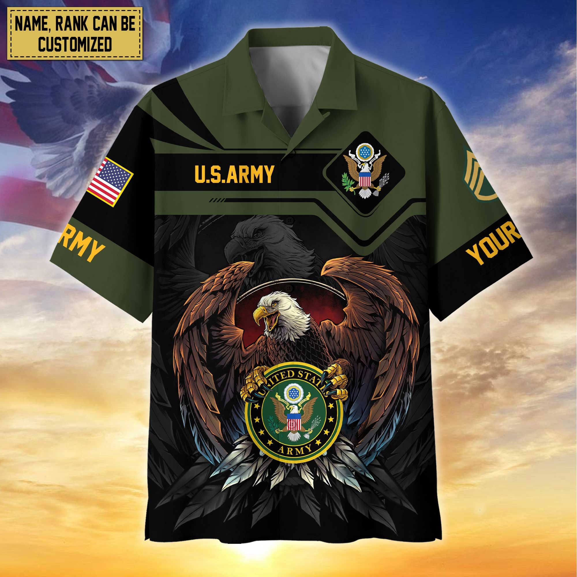Premium Personalized Proudly Served US Veterans Hawaiian Shirt