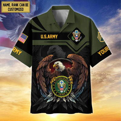 Premium Personalized Proudly Served US Veterans Hawaiian Shirt