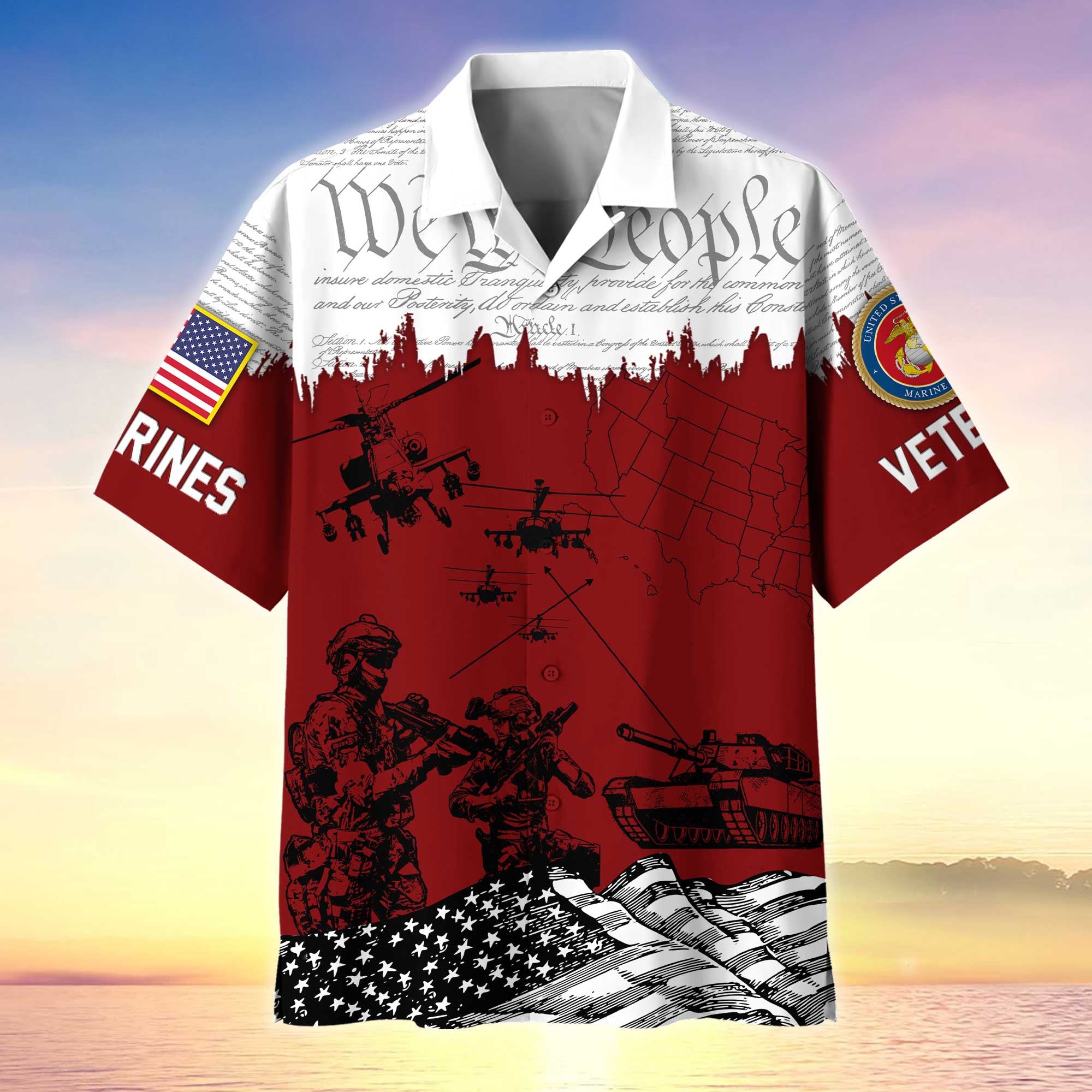 Premium Proudly Served US Veterans Hawaiian Shirt
