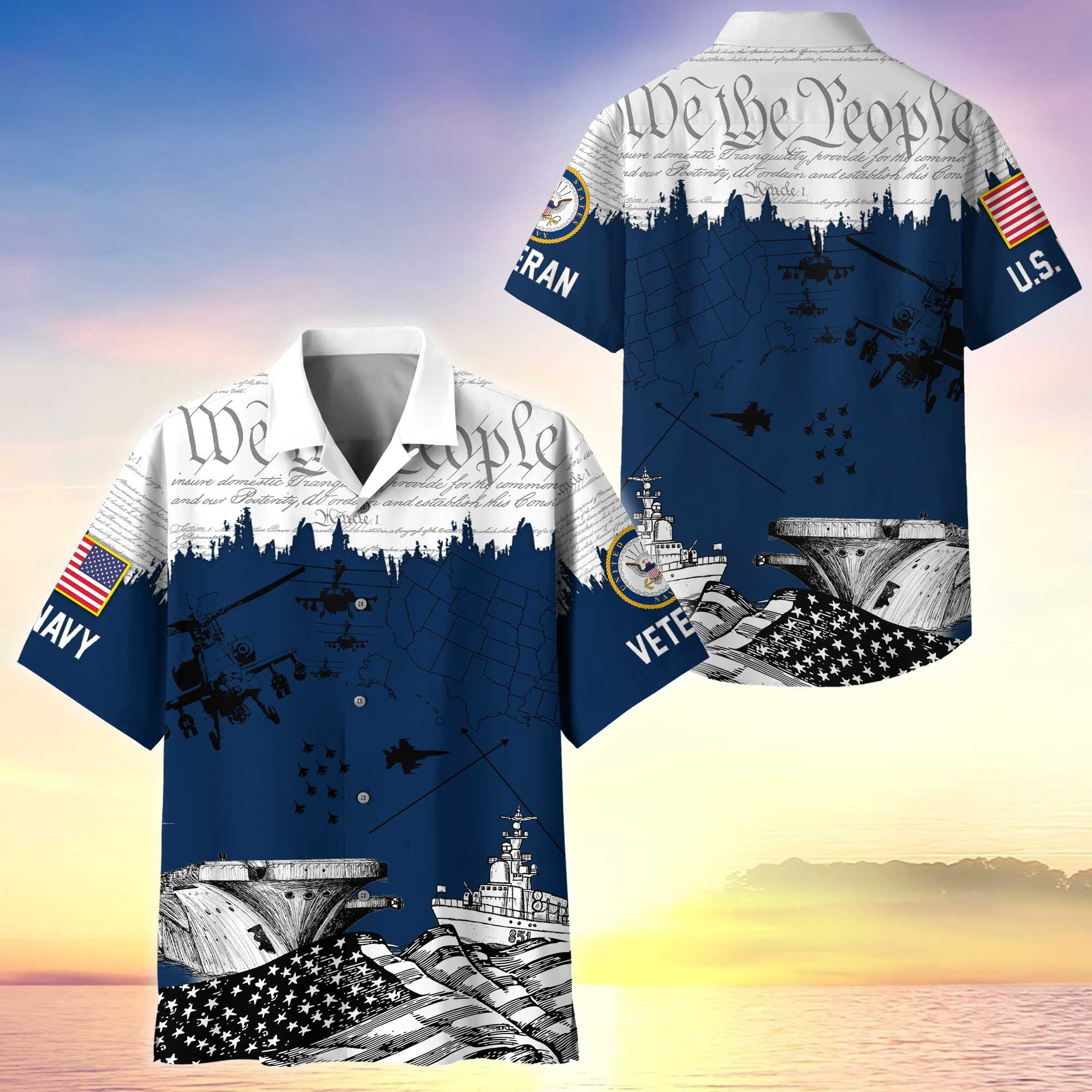 Premium Proudly Served US Veterans Hawaiian Shirt
