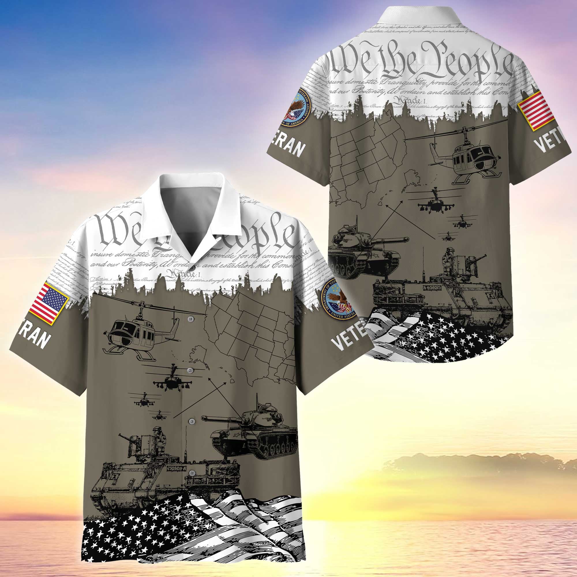 Premium Proudly Served US Veterans Hawaiian Shirt