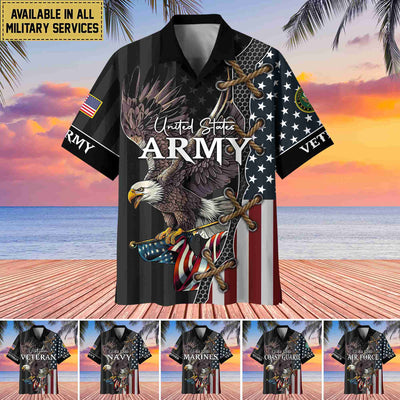 Premium US Veterans Hawaiian Shirt, Gifts For Veterans Day, Father's Day