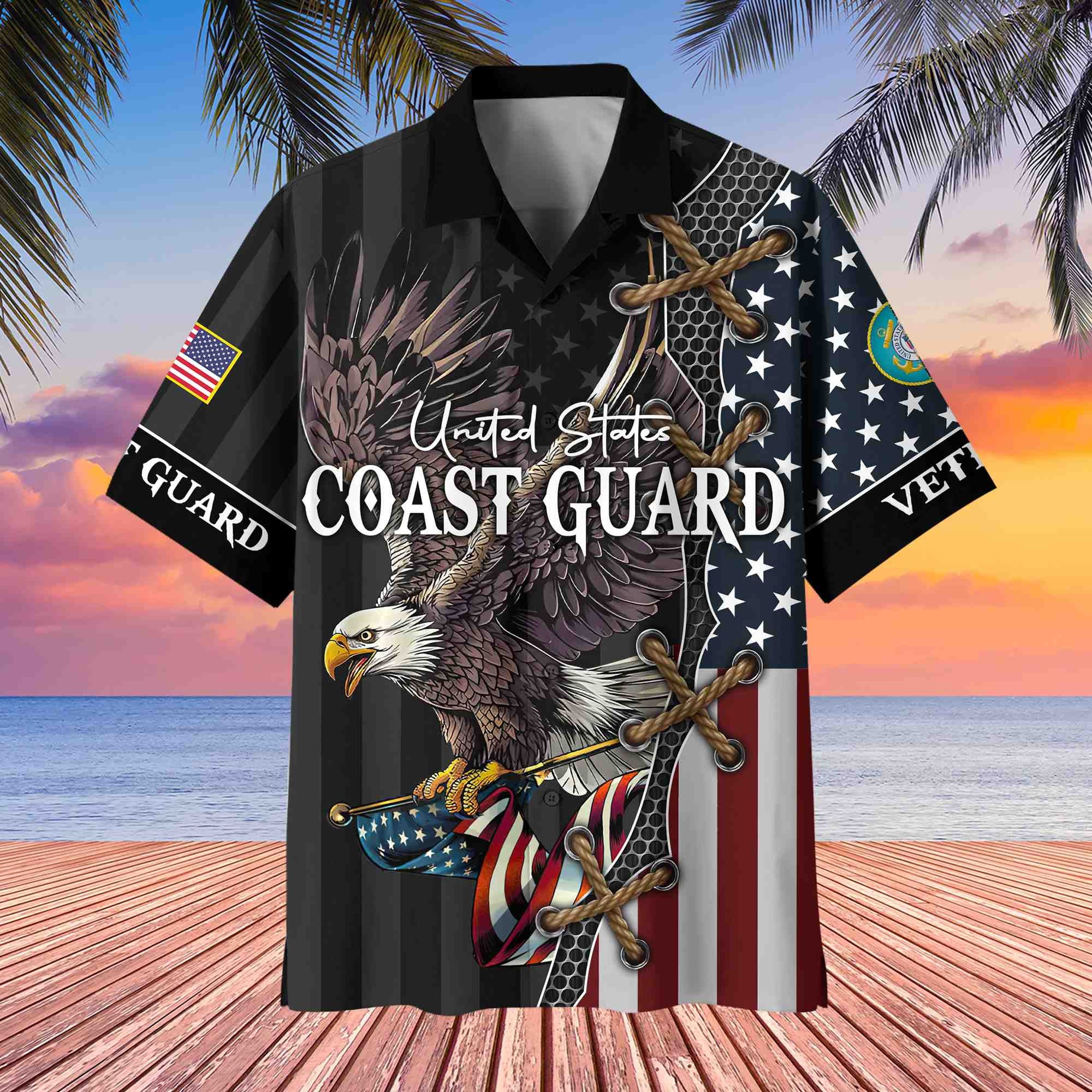 Premium US Veterans Hawaiian Shirt, Gifts For Veterans Day, Father's Day