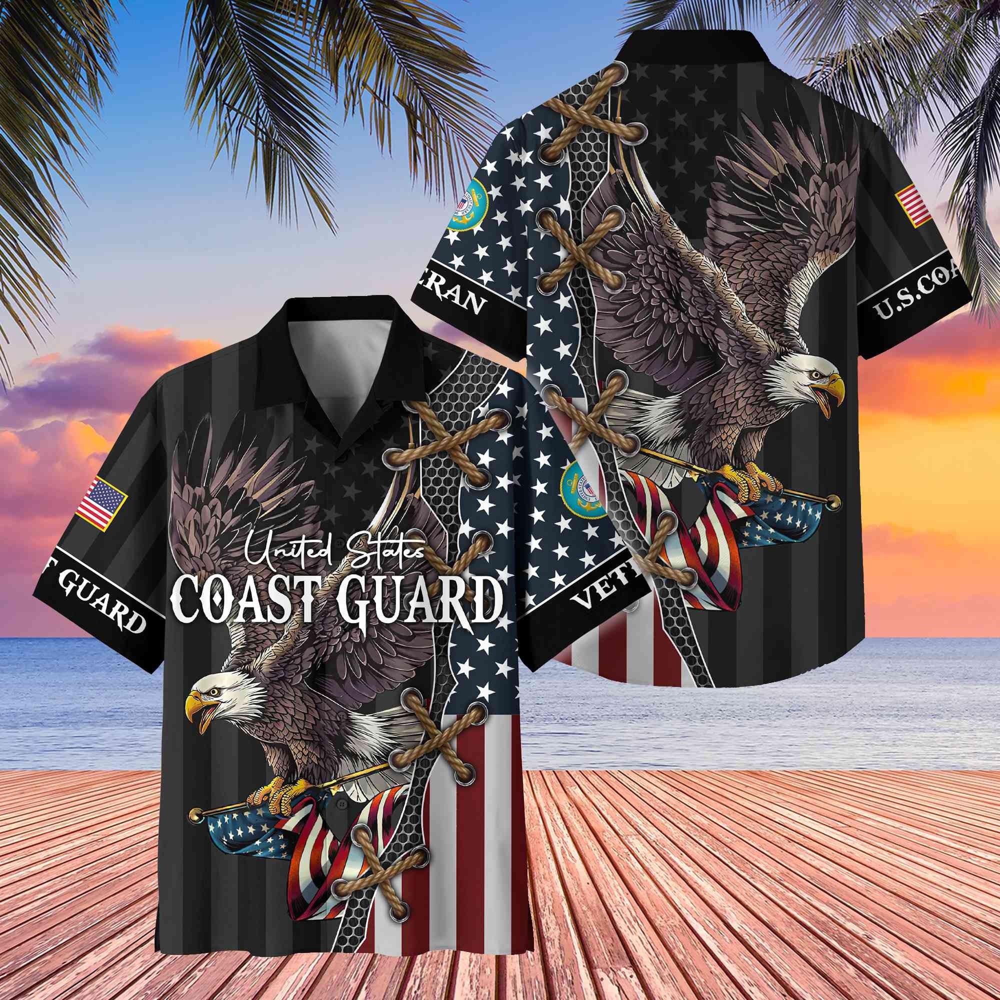 Premium US Veterans Hawaiian Shirt, Gifts For Veterans Day, Father's Day