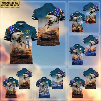 Premium US Veterans Polo Shirt, Gifts For Veterans Day, Gifts For Dad, Gifts For Husband Veteran