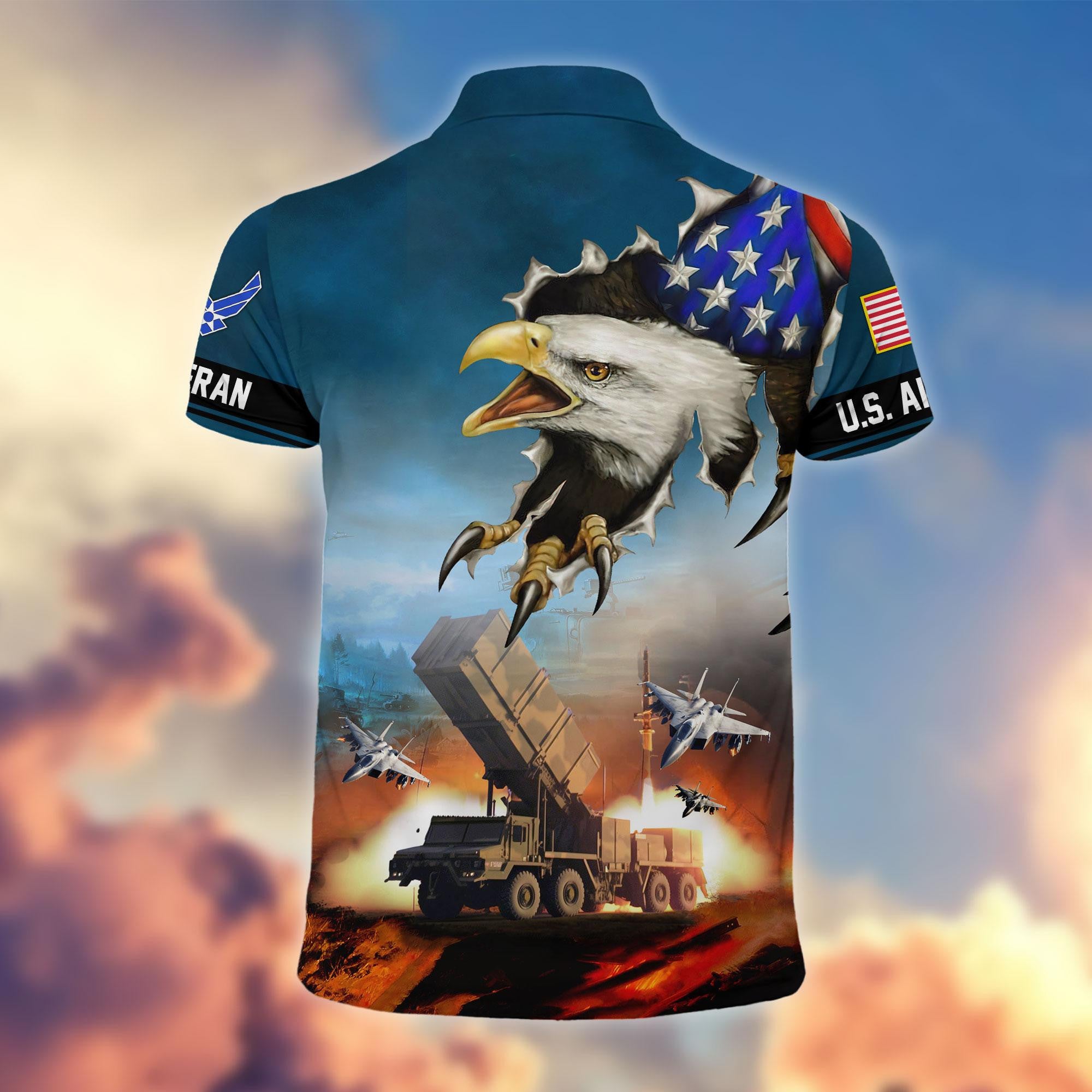 Premium US Veterans Polo Shirt, Gifts For Veterans Day, Gifts For Dad, Gifts For Husband Veteran