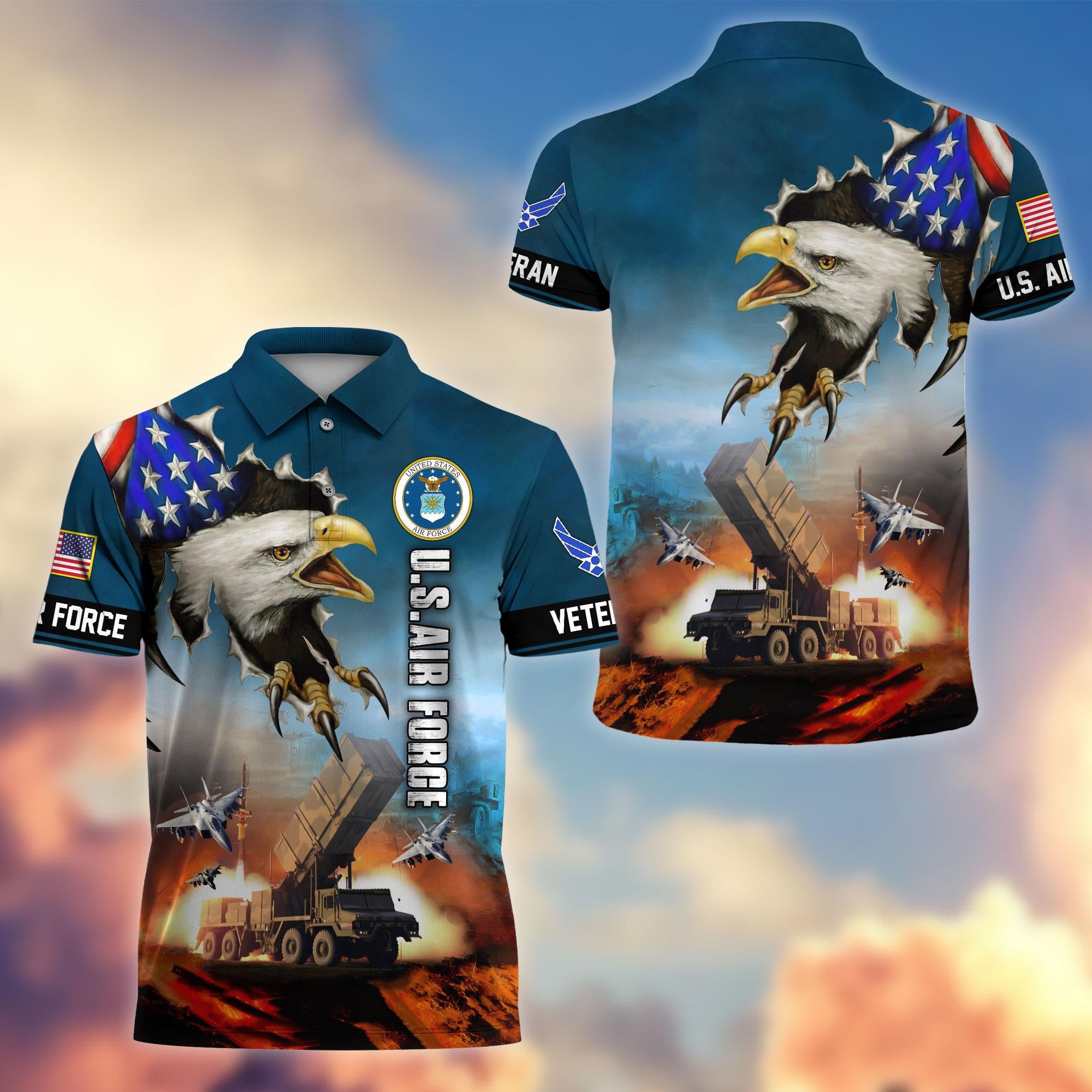 Premium US Veterans Polo Shirt, Gifts For Veterans Day, Gifts For Dad, Gifts For Husband Veteran