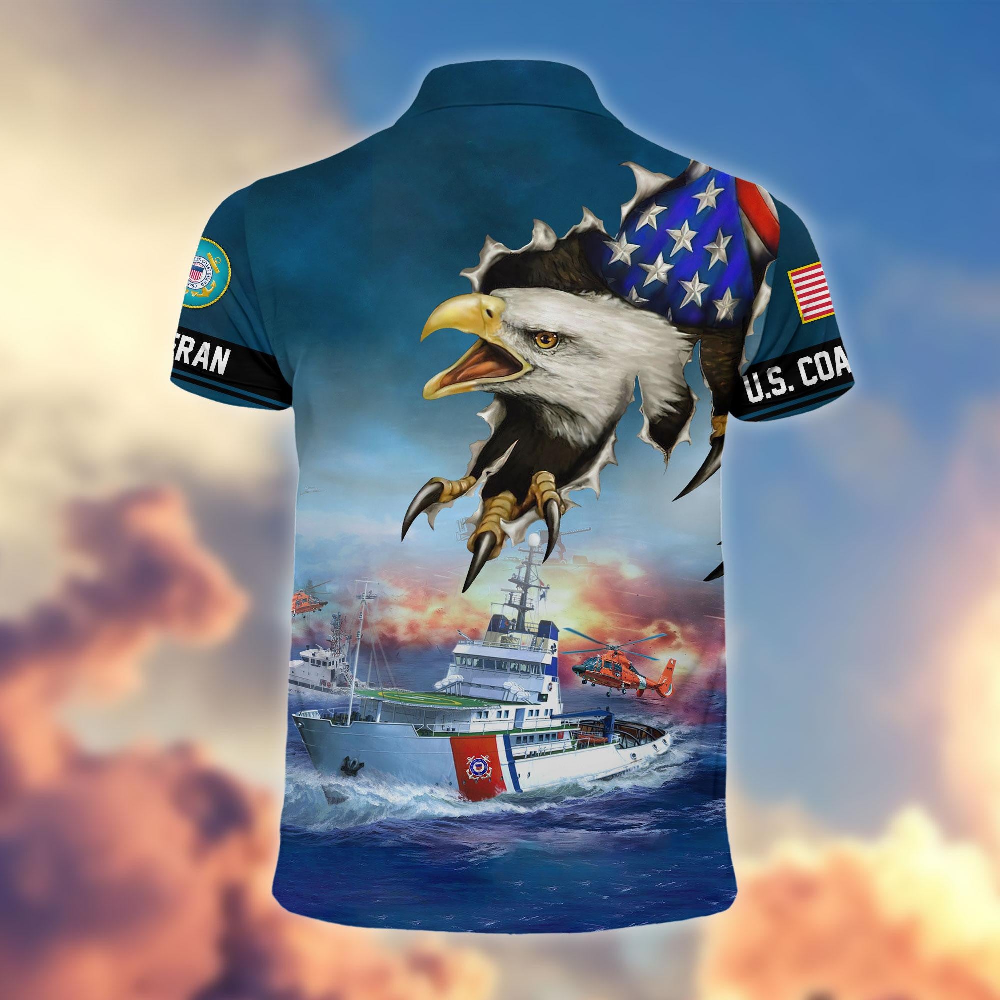 Premium US Veterans Polo Shirt, Gifts For Veterans Day, Gifts For Dad, Gifts For Husband Veteran