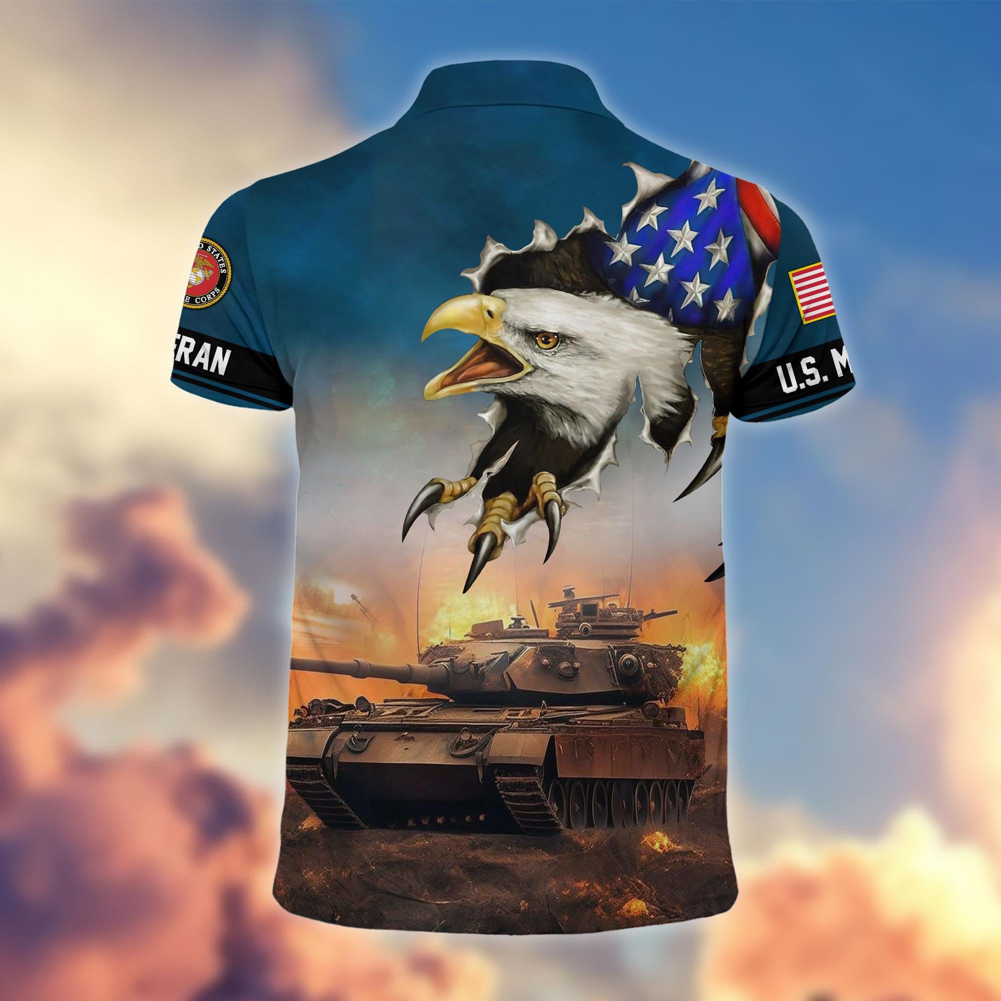 Premium US Veterans Polo Shirt, Gifts For Veterans Day, Gifts For Dad, Gifts For Husband Veteran