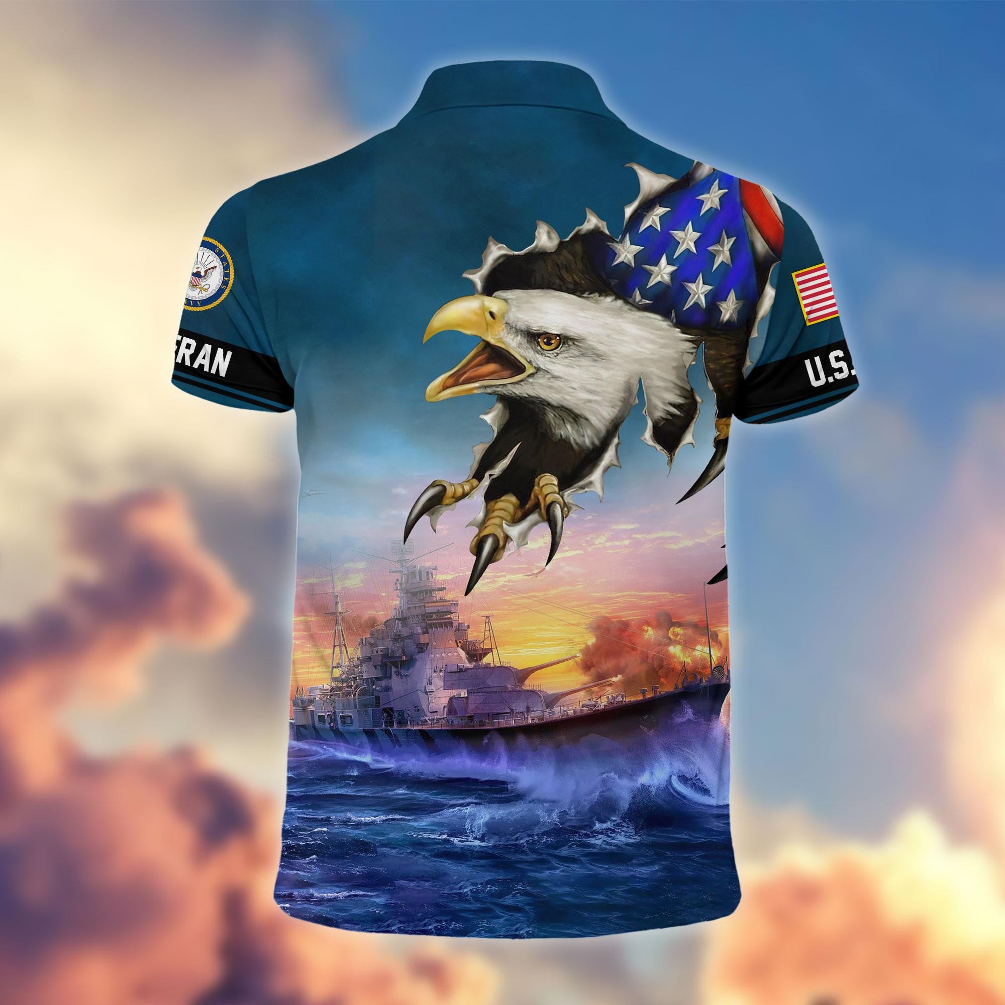 Premium US Veterans Polo Shirt, Gifts For Veterans Day, Gifts For Dad, Gifts For Husband Veteran