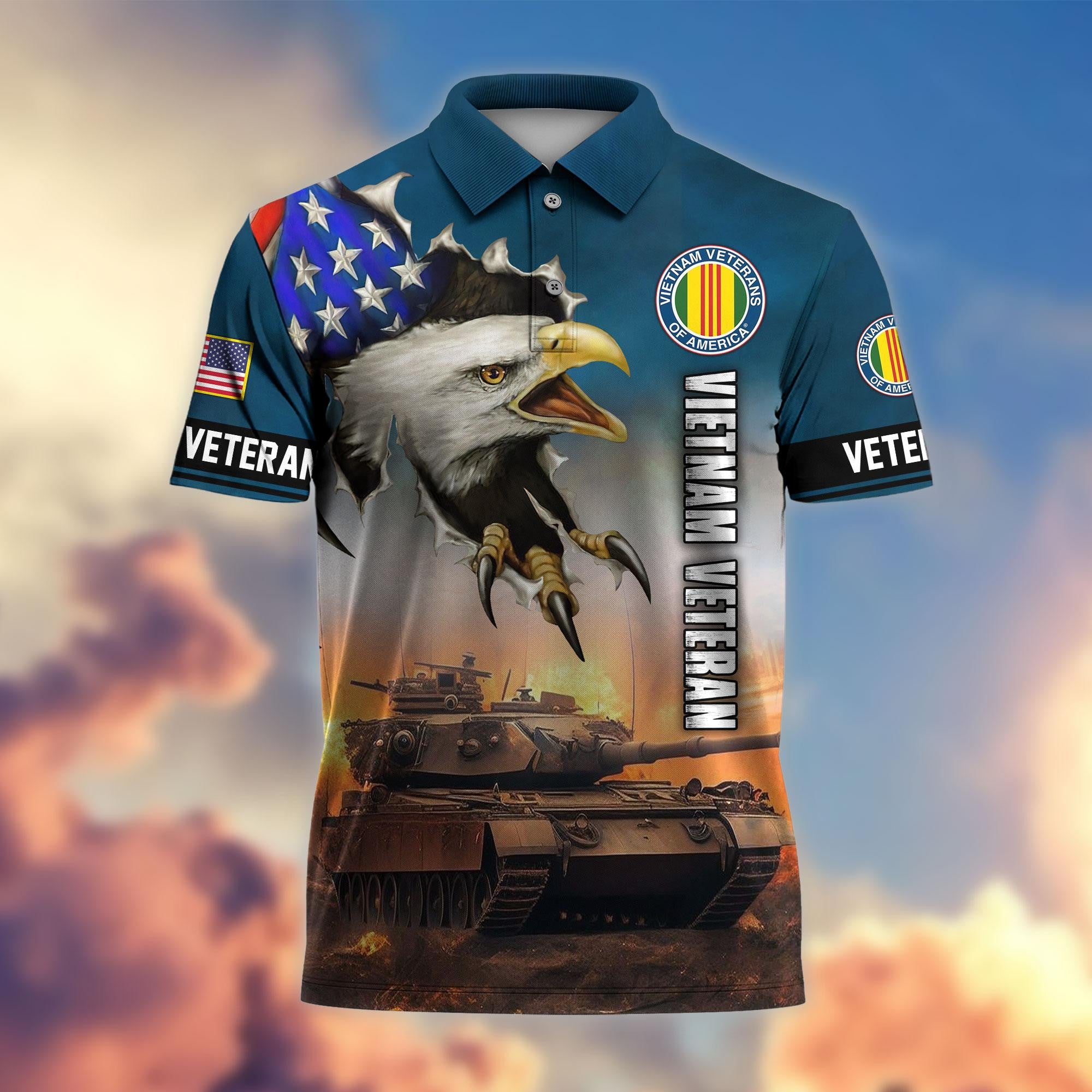 Premium US Veterans Polo Shirt, Gifts For Veterans Day, Gifts For Dad, Gifts For Husband Veteran