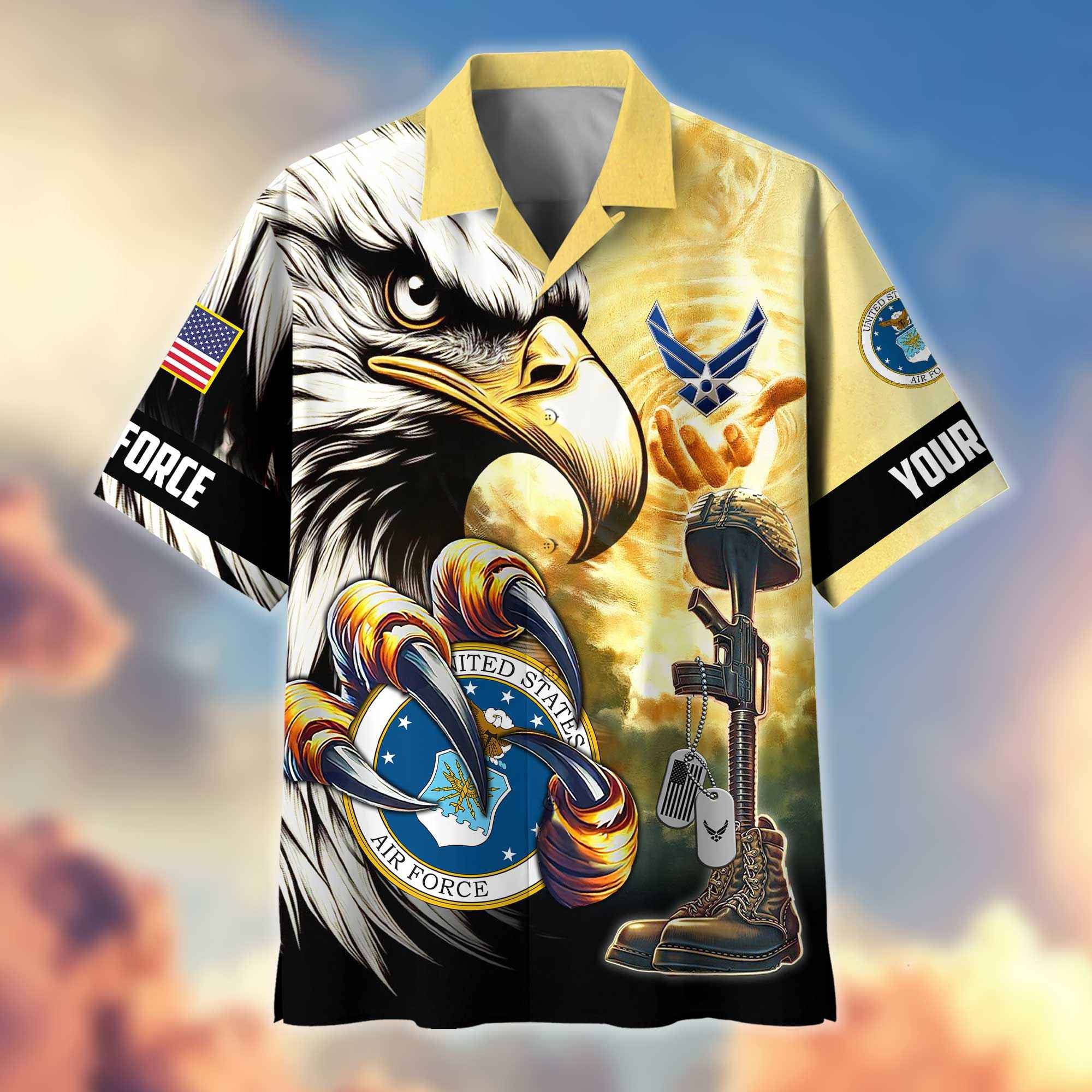 Premium Personalized Honoring All Who Served US Veterans Hawaiian Shirt