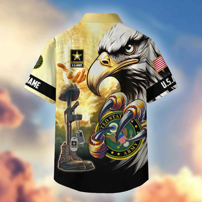 Premium Personalized Honoring All Who Served US Veterans Hawaiian Shirt