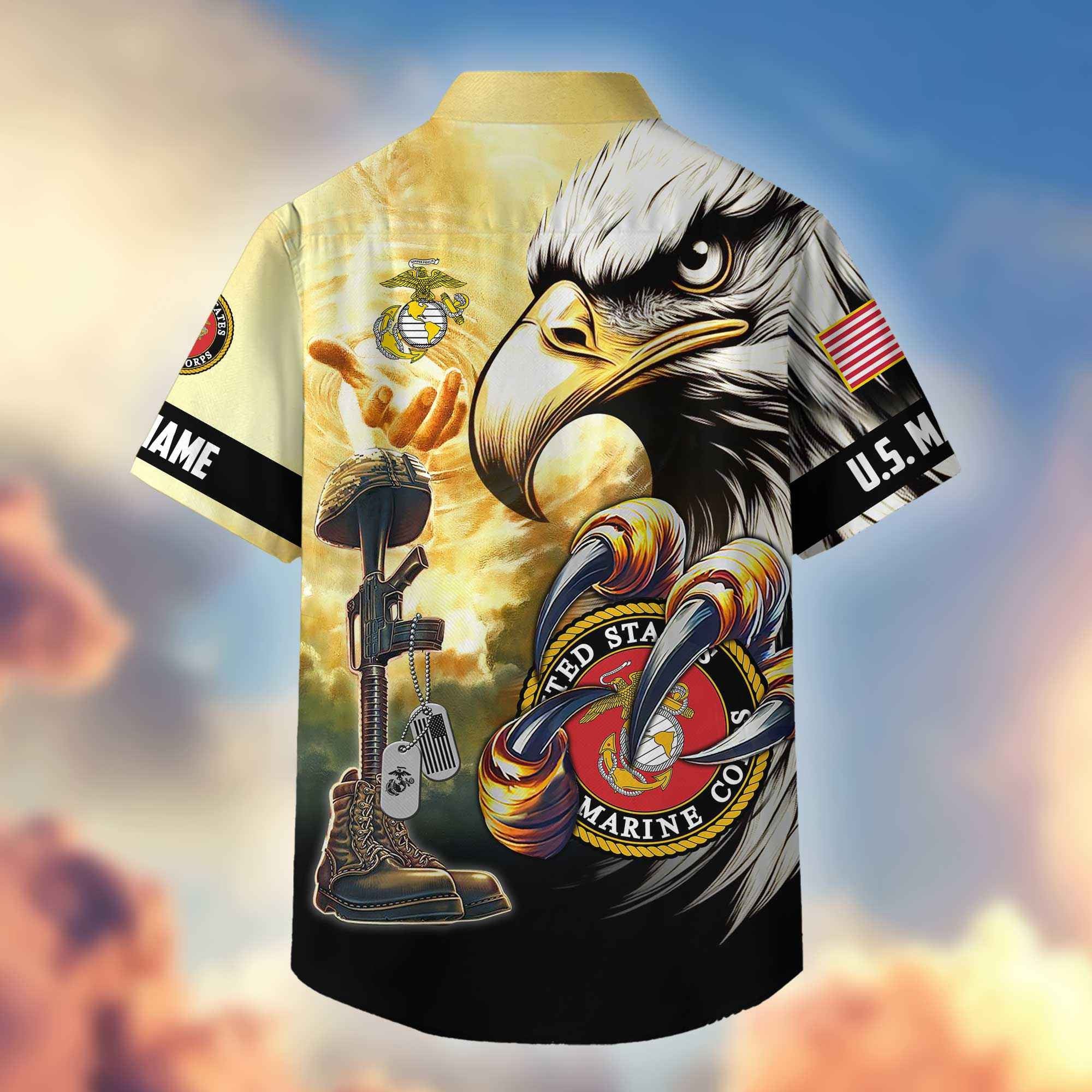 Premium Personalized Honoring All Who Served US Veterans Hawaiian Shirt