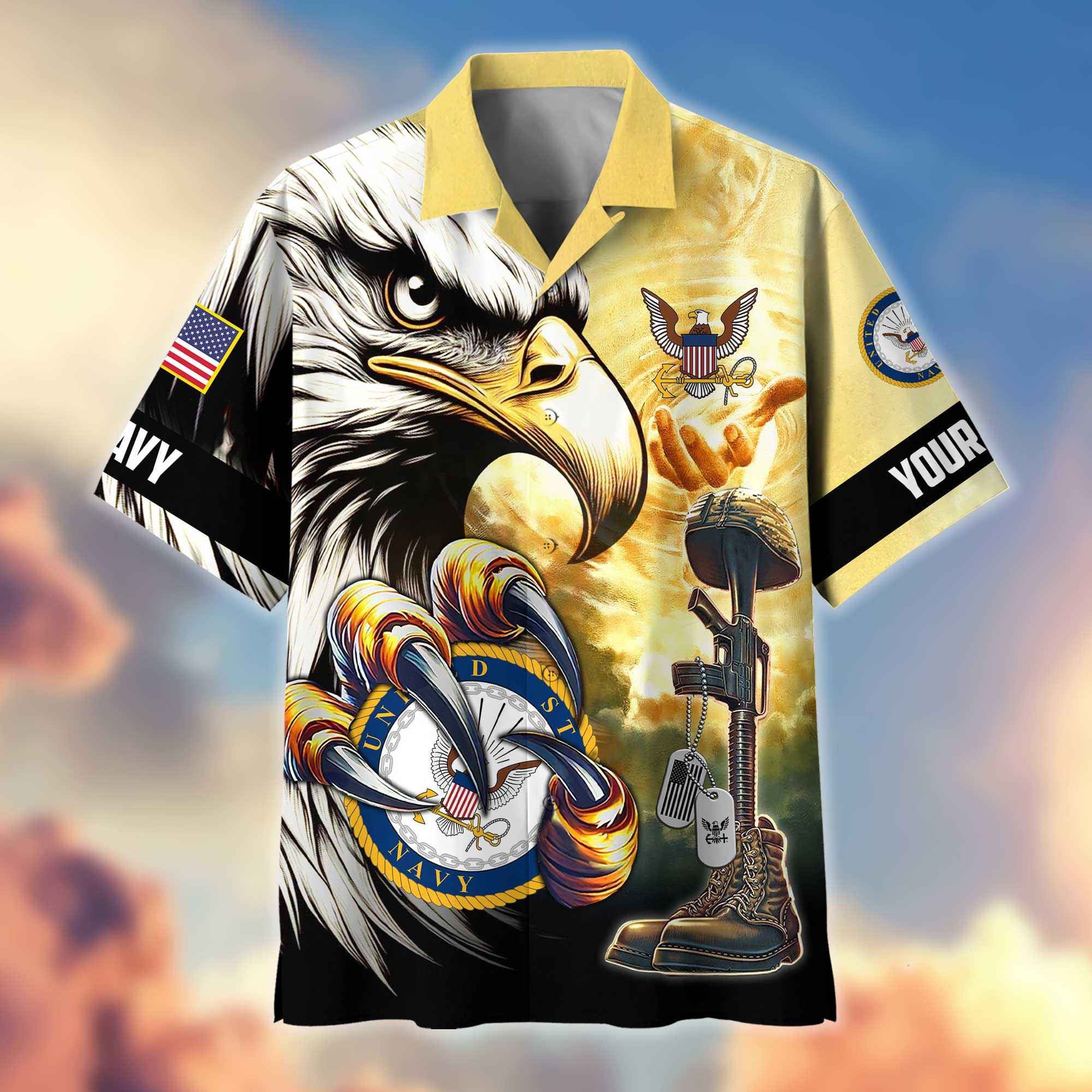 Premium Personalized Honoring All Who Served US Veterans Hawaiian Shirt
