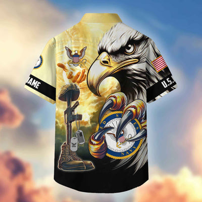 Premium Personalized Honoring All Who Served US Veterans Hawaiian Shirt