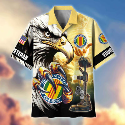 Premium Personalized Honoring All Who Served US Veterans Hawaiian Shirt