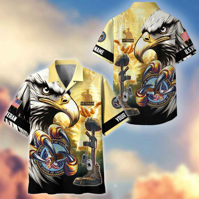 Premium Personalized Honoring All Who Served US Veterans Hawaiian Shirt