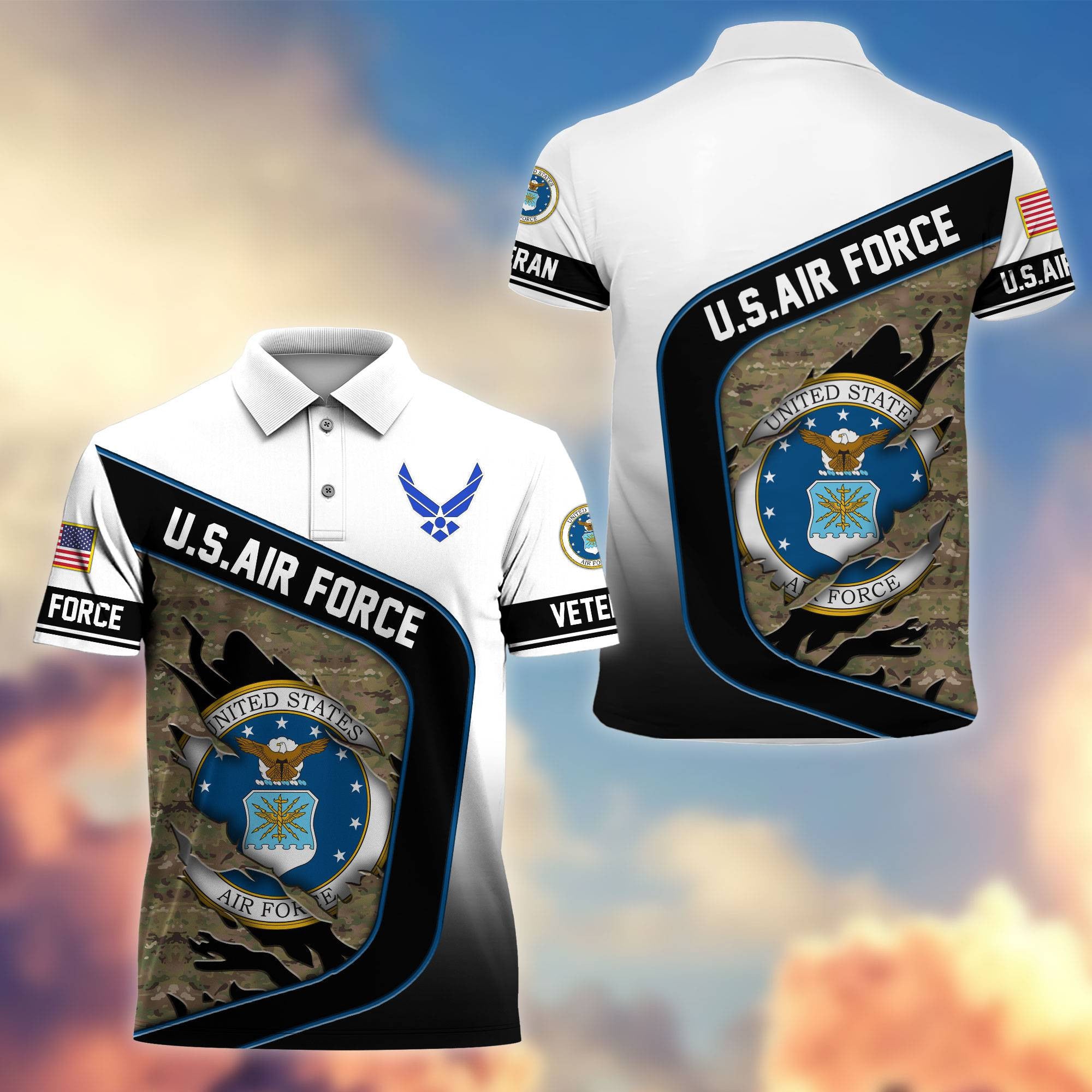 Premium US Veterans Polo Shirt, Gifts For Veterans Day, Gifts For Dad, Gifts For Husband Veteran