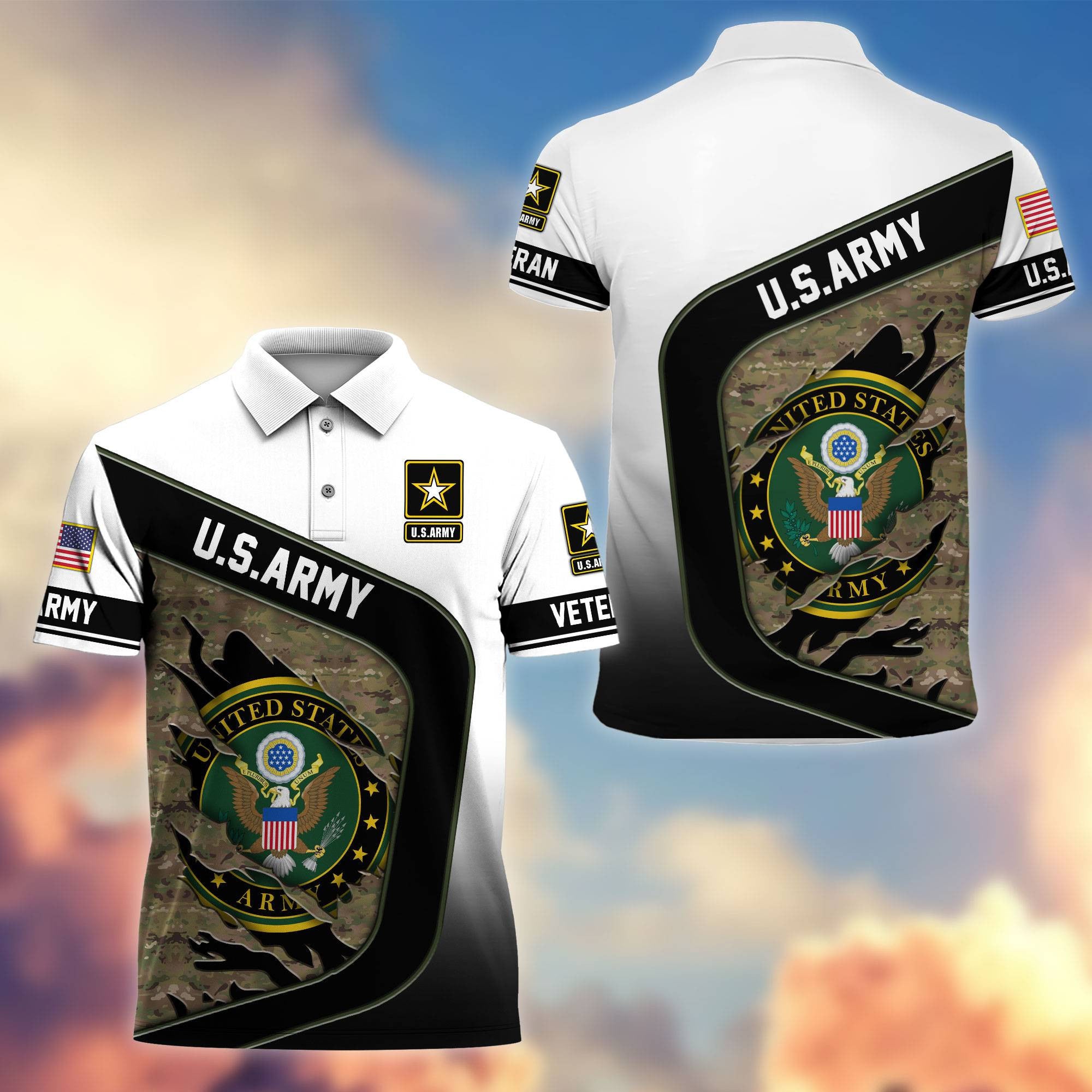 Premium US Veterans Polo Shirt, Gifts For Veterans Day, Gifts For Dad, Gifts For Husband Veteran