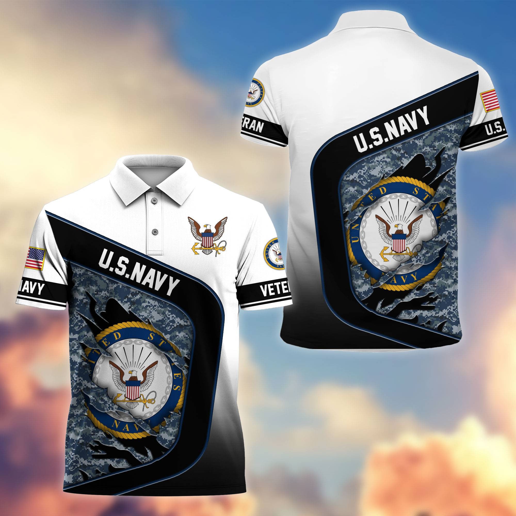 Premium US Veterans Polo Shirt, Gifts For Veterans Day, Gifts For Dad, Gifts For Husband Veteran