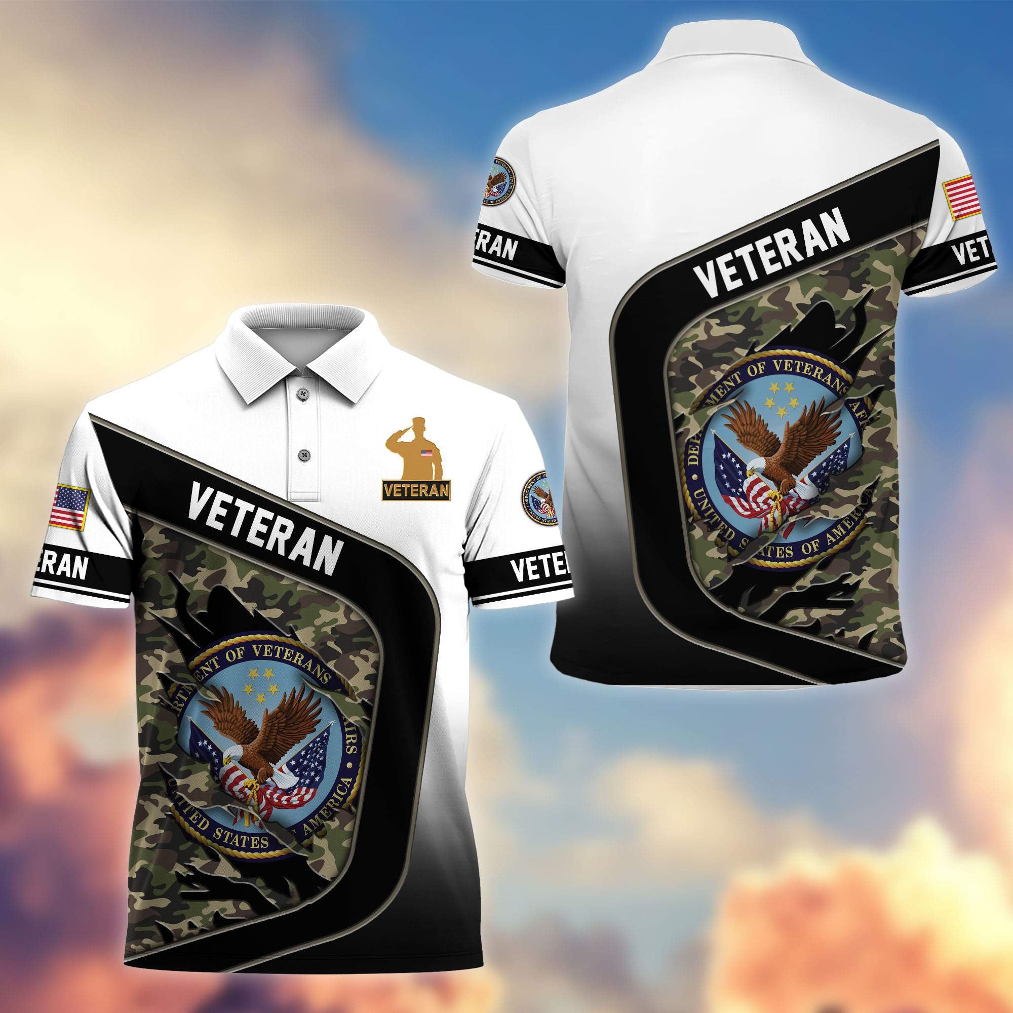 Premium US Veterans Polo Shirt, Gifts For Veterans Day, Gifts For Dad, Gifts For Husband Veteran