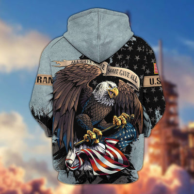 Premium US Veterans Zip Hoodie Gifts For Veterans Day, Gifts For Dad, Gifts For Husband