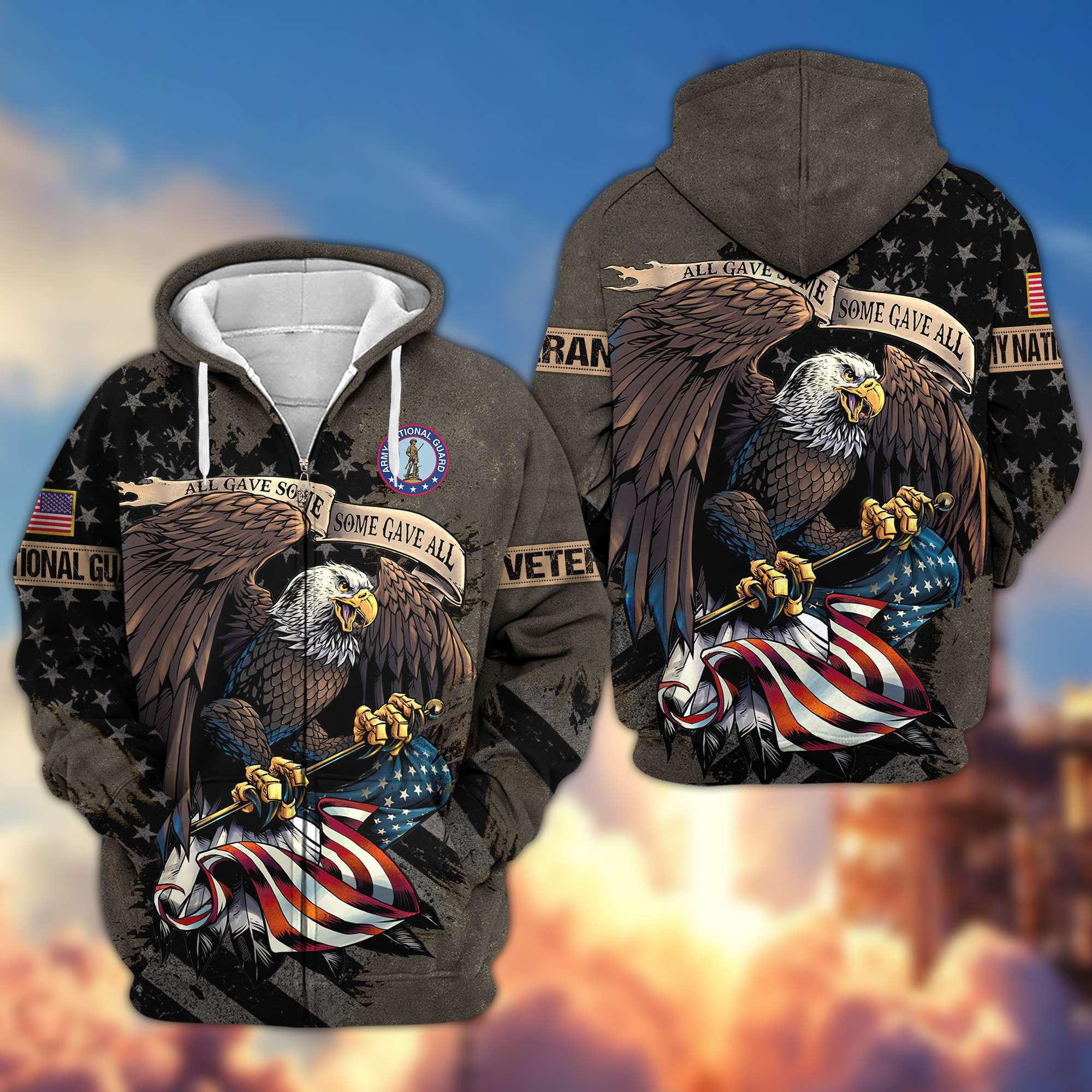 Premium US Veterans Zip Hoodie Gifts For Veterans Day, Gifts For Dad, Gifts For Husband