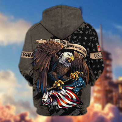 Premium US Veterans Zip Hoodie Gifts For Veterans Day, Gifts For Dad, Gifts For Husband