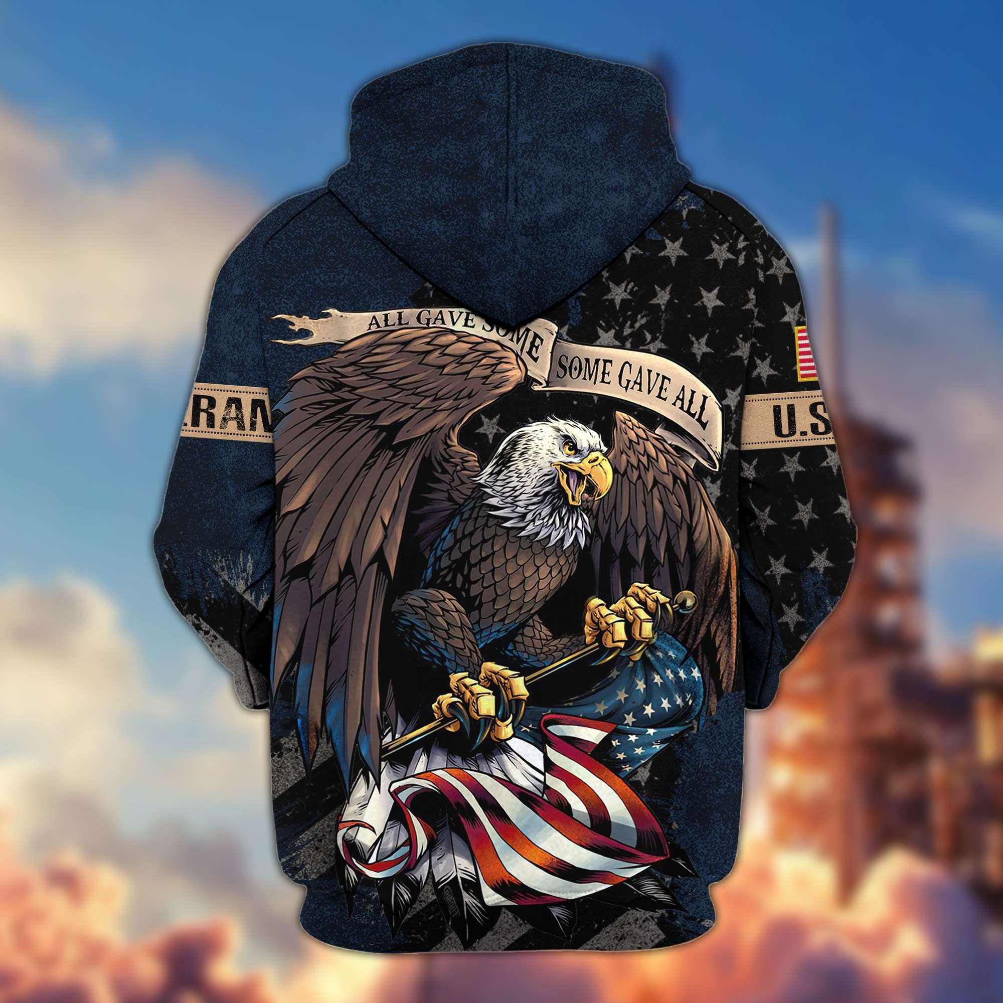 Premium US Veterans Zip Hoodie Gifts For Veterans Day, Gifts For Dad, Gifts For Husband