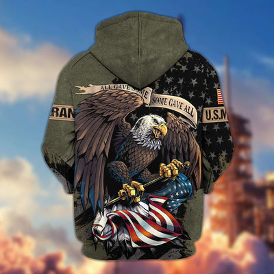 Premium US Veterans Zip Hoodie Gifts For Veterans Day, Gifts For Dad, Gifts For Husband