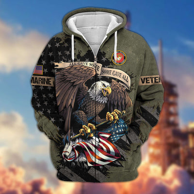 Premium US Veterans Zip Hoodie Gifts For Veterans Day, Gifts For Dad, Gifts For Husband
