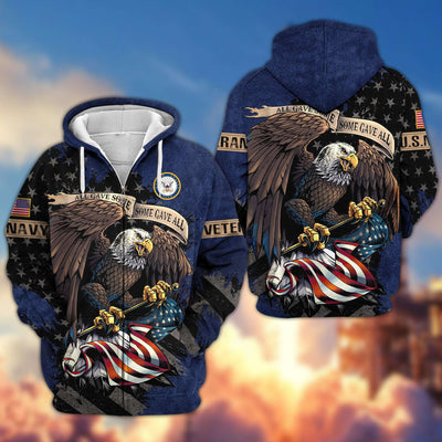 Premium US Veterans Zip Hoodie Gifts For Veterans Day, Gifts For Dad, Gifts For Husband