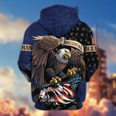 Premium US Veterans Zip Hoodie Gifts For Veterans Day, Gifts For Dad, Gifts For Husband