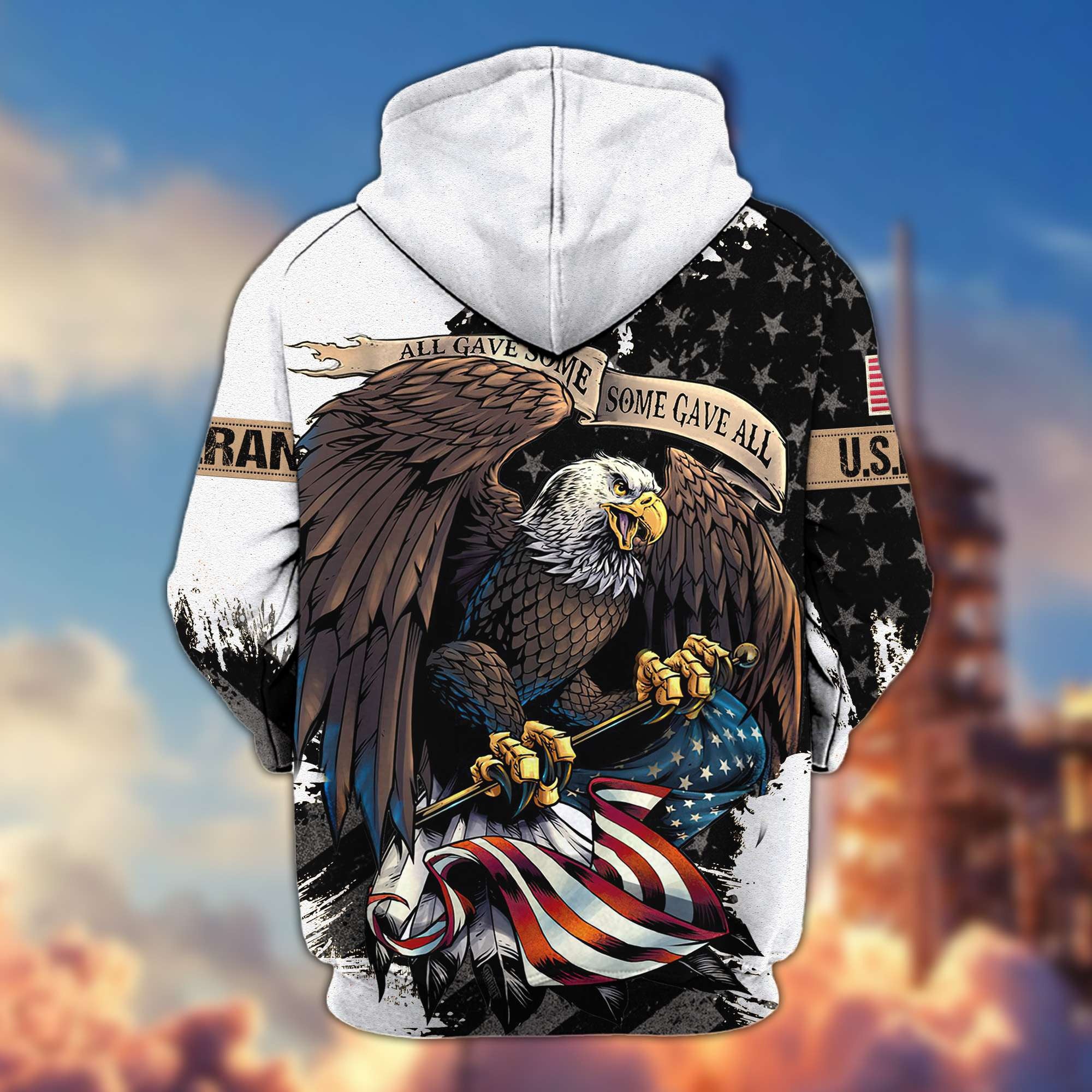 Premium US Veterans Zip Hoodie Gifts For Veterans Day, Gifts For Dad, Gifts For Husband
