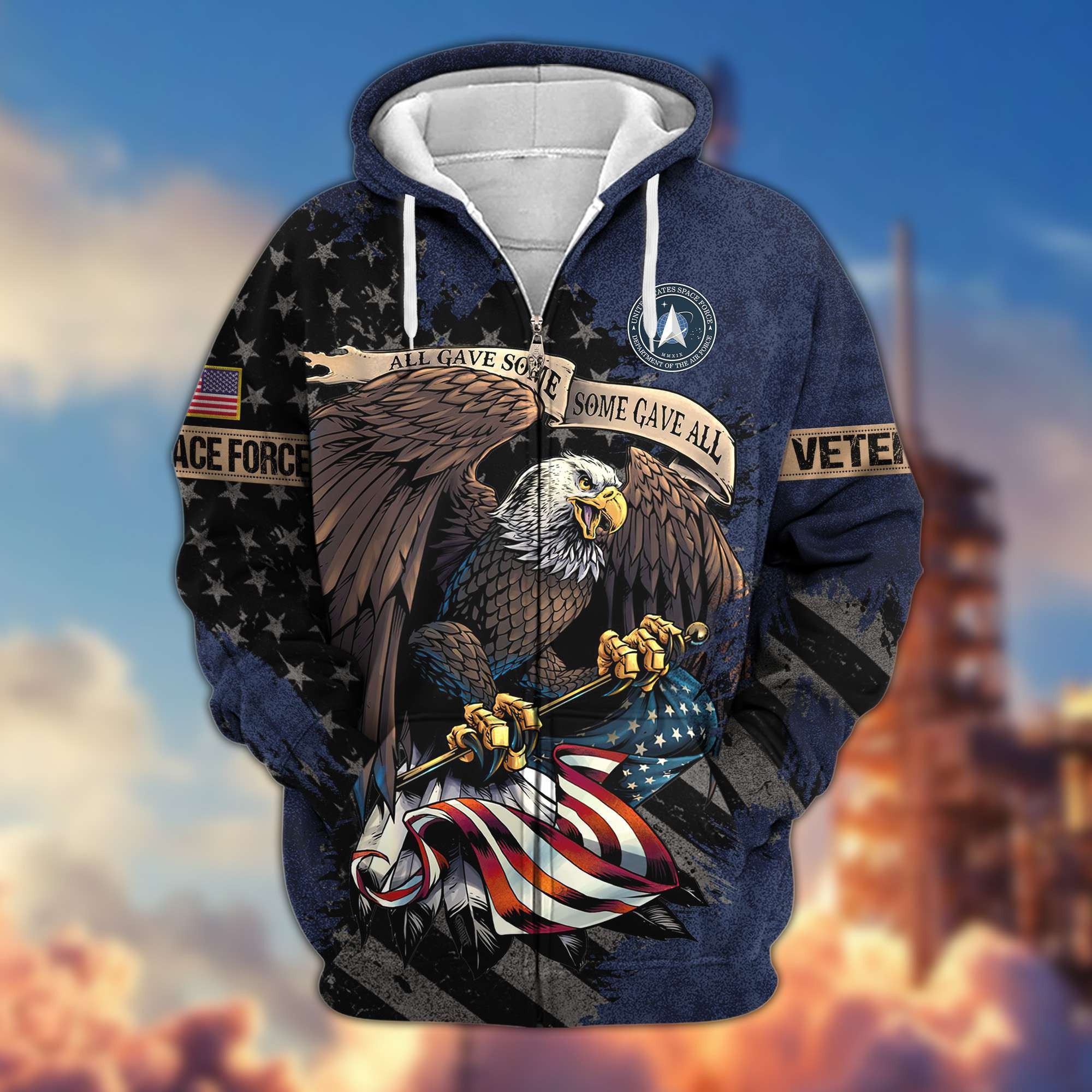 Premium US Veterans Zip Hoodie Gifts For Veterans Day, Gifts For Dad, Gifts For Husband